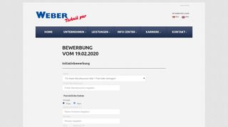 
                            4. Weber GmbH - Initiativ-Bewerbung online