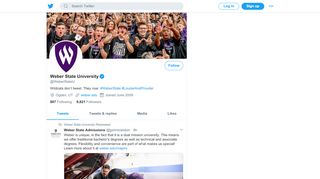 
                            11. Weber State University (@WeberStateU) | Twitter