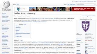 
                            2. Weber State University - Wikipedia