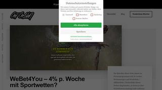 
                            5. ? WeBet4You - 4% p. Woche mit Sportwetten ... - GetGolden.de