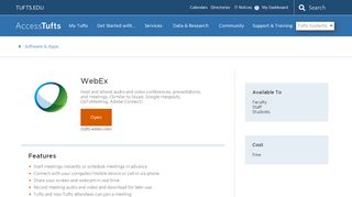 
                            10. WebEx | Access Tufts