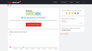 
                            12. WebEx down? Current outages and problems | Downdetector