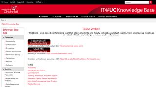 
                            7. WebEx - IT@UC Knowledge Base - University of Cincinnati