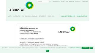 
                            9. Webformular Laborcard-Anforderung - Labors.at