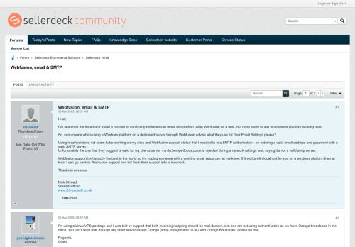 
                            4. Webfusion, email & SMTP - Sellerdeck Community