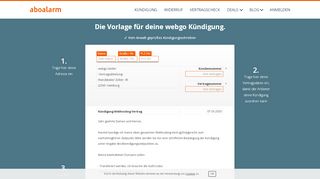 
                            12. webgo kündigen: Geprüfte Vorlage | direkter Versand - Aboalarm