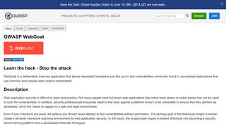 
                            1. WebGoat Getting Started - OWASP