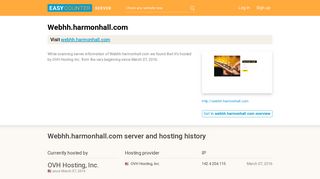 
                            8. Webhh.harmonhall.com server and hosting history