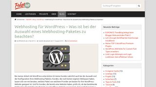 
                            13. Webhosting für WordPress - Was ist bei der Auswahl eines ...