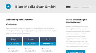 
                            1. Webhosting & Managed Server | Blue Media Star