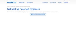 
                            12. Webhosting-Passwort vergessen - manitu