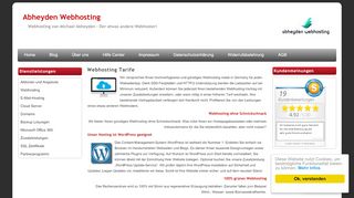 
                            11. Webhosting Tarife - Abheyden Webhosting