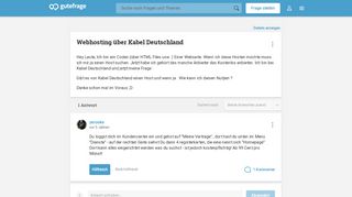 
                            13. Webhosting über Kabel Deutschland (Website, HTML, Webseite ...