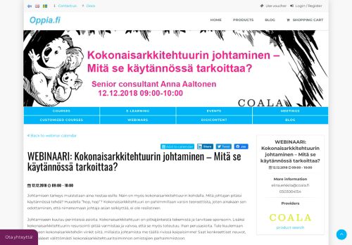 
                            11. WEBINAARI: Kokonaisarkkitehtuurin johtaminen – Mitä se ... - Oppia.fi