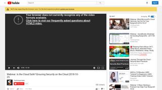 
                            11. Webinar: Is the Cloud Safe? Ensuring Security on the Cloud 2018-10 ...