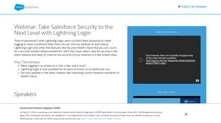 
                            5. Webinar: Take Salesforce Security to the Next Level with Lightning ...