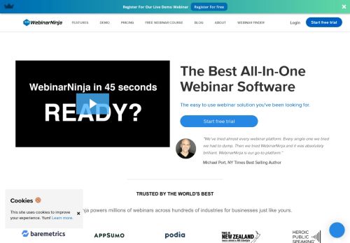 
                            5. WebinarNinja | The Best Webinar Software on The Planet