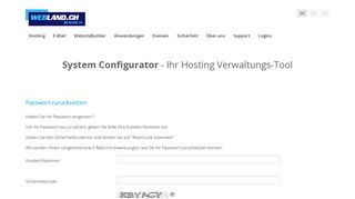 
                            7. Webland.ch > Login > Hosting > RC