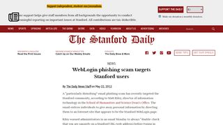 
                            12. WebLogin phishing scam targets Stanford users – The Stanford Daily