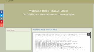
                            13. Webmail-2: Horde - imap.uni-ulm.de dokumente herunterladen und ...