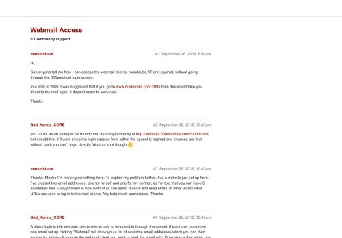 
                            3. Webmail Access - Community support - 000webhost forum