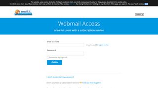 
                            6. Webmail access reserved for users with a subscription service - Email.it