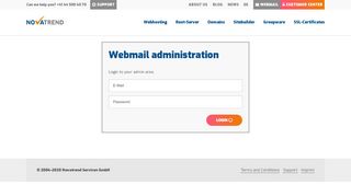 
                            9. Webmail administration - NOVATREND - Feinstes Schweizer ...