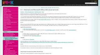 
                            9. Webmail and Microsoft Office 365 cloud services: 3.1. Webmail and ...