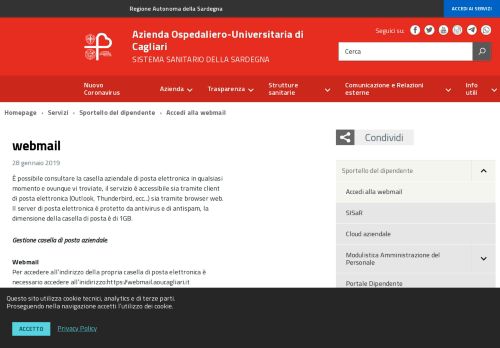 
                            3. webmail - Azienda Ospedaliero-Universitaria di Cagliari