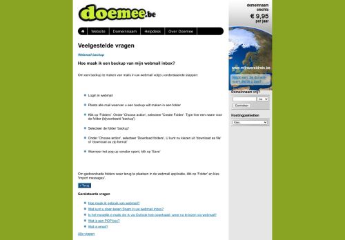 
                            12. Webmail backup - Doemee.be