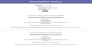 
                            11. Webmail - Bauhaus-Universität Weimar - Webmail-Service