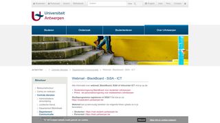 
                            10. Webmail - Blackboard - SiSA - ICT - Universiteit Antwerpen