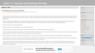 
                            13. Webmail | Colin's IT, Security and Working Life blog