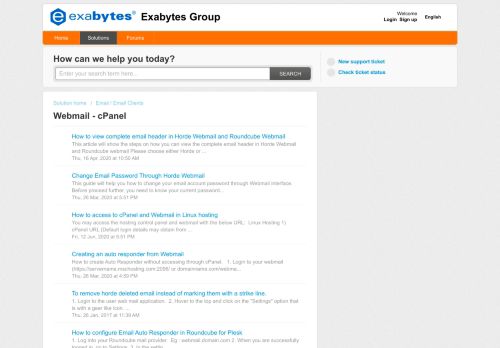 
                            6. Webmail - cPanel : Exabytes Group