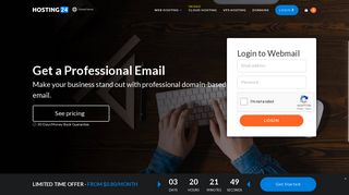 
                            3. Webmail: create new or access your existing email account - Hosting24