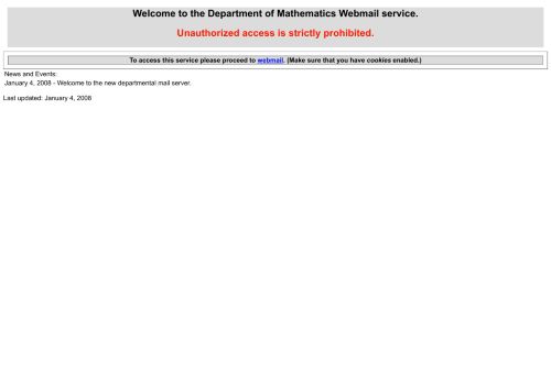 
                            4. Webmail - Department of Mathematics, University of Toronto