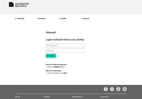 
                            2. Webmail der Universität Bielefeld