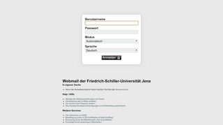 
                            2. WEBMAIL FSU JENA :: Anmelden