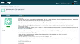 
                            8. webmail für domain aktivieren - IMAP / POP3 - netcup Kundenforum