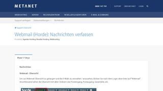 
                            5. Webmail (Horde): Nachrichten verfassen | METANET - Web. Mail ...