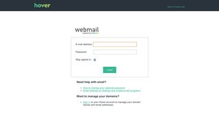 
                            6. Webmail - Hover Logo - Hover Domain Names