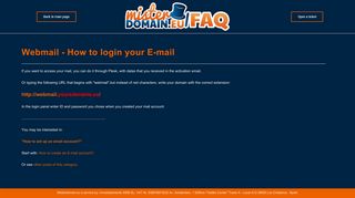 
                            12. Webmail - How to login your E-mail - FAQ Hosting and Domains ...