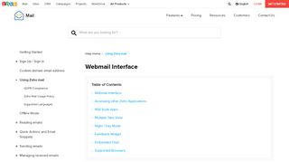 
                            6. Webmail Interface - Zoho