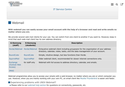 
                            8. Webmail — IT Service Centre