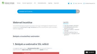 
                            8. Webmail kezelése - Tárhelypark segítség