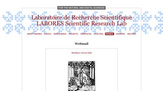 
                            10. Webmail | Laboratoire de Recherche Scientifique LABORES Scientific ...