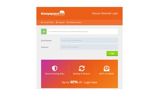 
                            3. Webmail login, access to your Easyspace webmail account