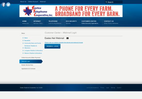 
                            8. Webmail Login – Eastex Telephone