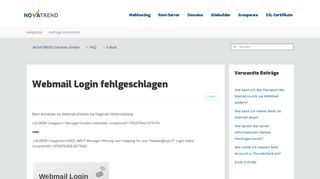 
                            10. Webmail Login fehlgeschlagen – NOVATREND Services GmbH