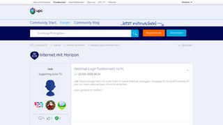 
                            12. Webmail Login funktioniert nicht. - UPC Community